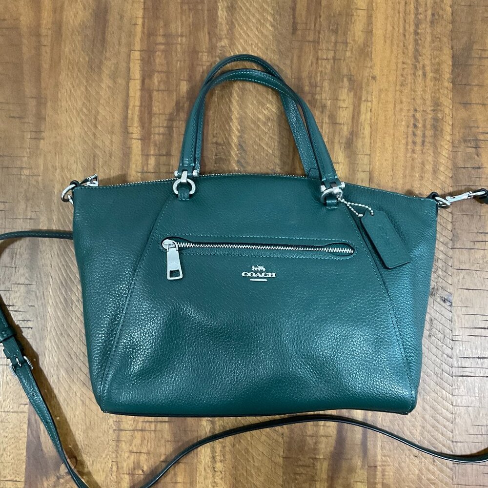 Coach Teal Satchel with Removable Strap